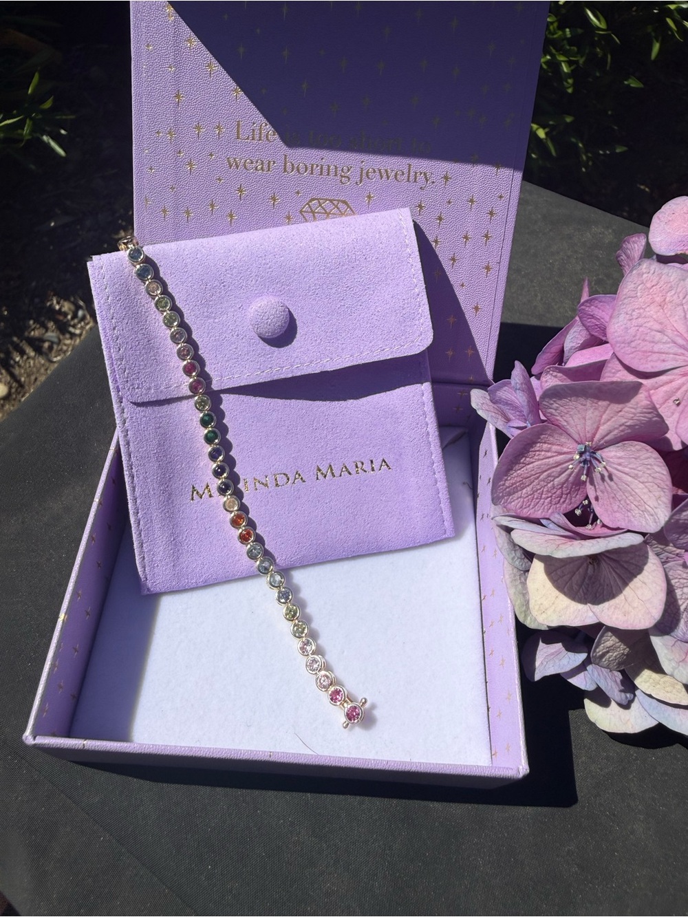 Melinda Maria Multi colored tennis bracelet - Picture 2 of 5